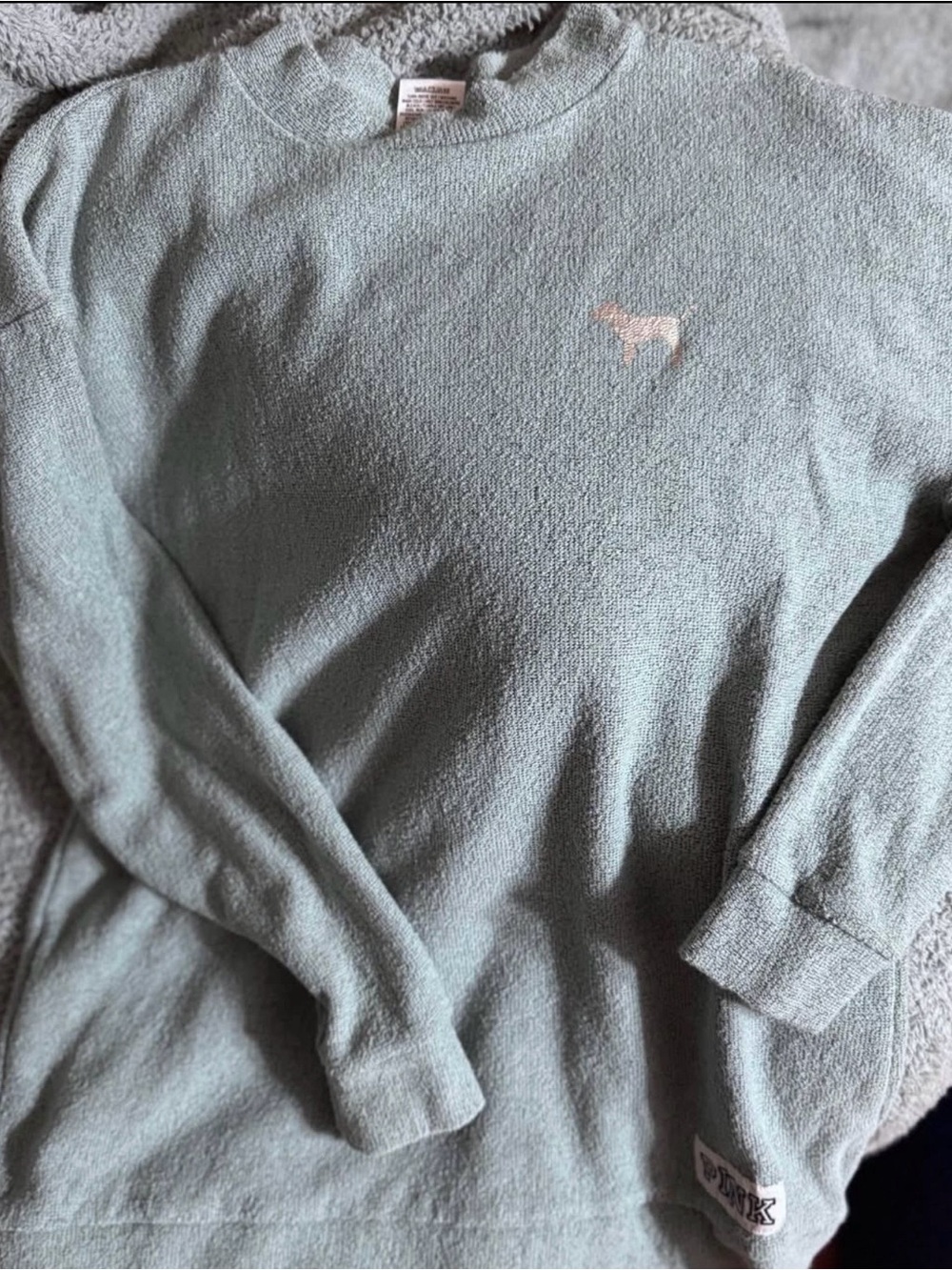 Victoria's Secret PINK Seafoam Green Crewneck Sweater
